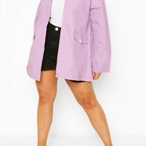 Hoodie Plus Hooded Rain Mac Jacket Coat Plus Size